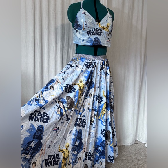 Handmade Star Wars Two-Piece Skirt Bandeau Set fits approximate size 10 - Picture 11 of 16